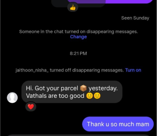 Customer chat: vathals are too good